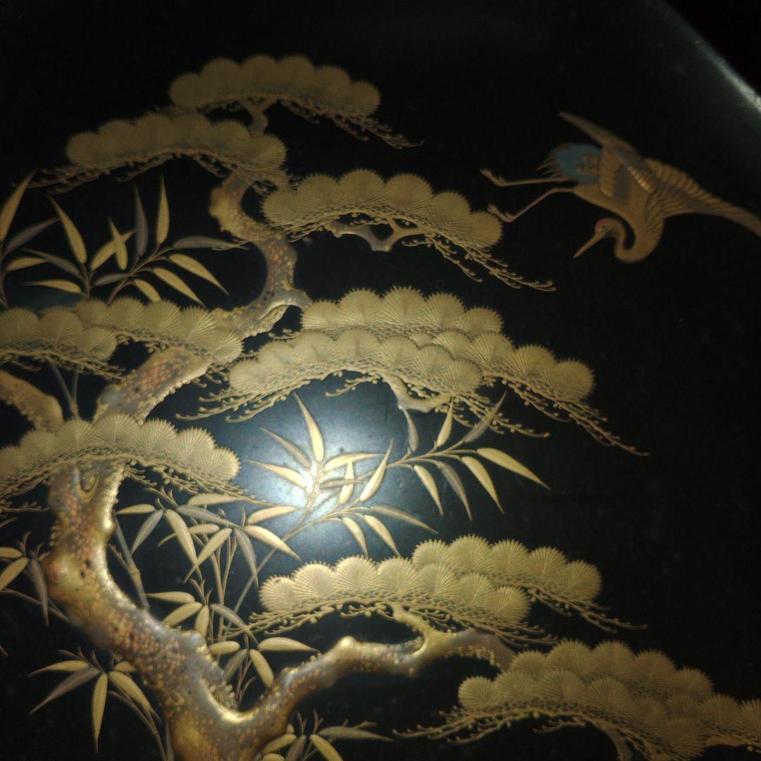 金蒔絵吉祥文八角鉢　漆器