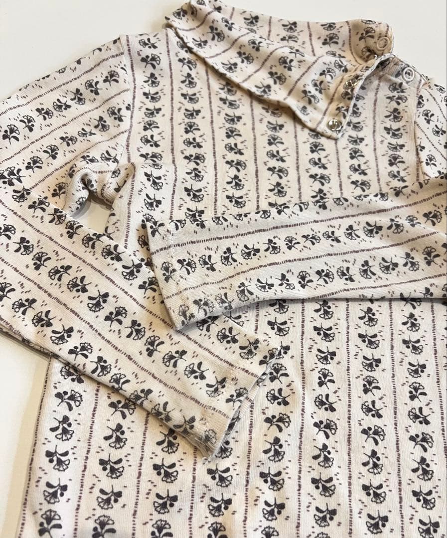 断*中様 soor ploom turtleneck 2Y 花柄　タートルネック