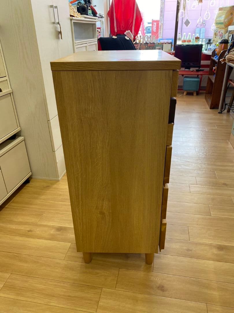 ナチュラルウッド 9段チェスト