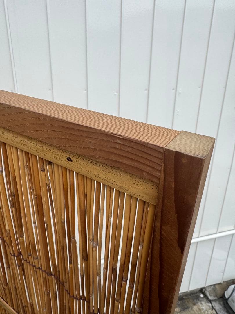 花寄屏風　2枚折　保管箱あり　(高さ約164㎝ 2連幅176㎝)