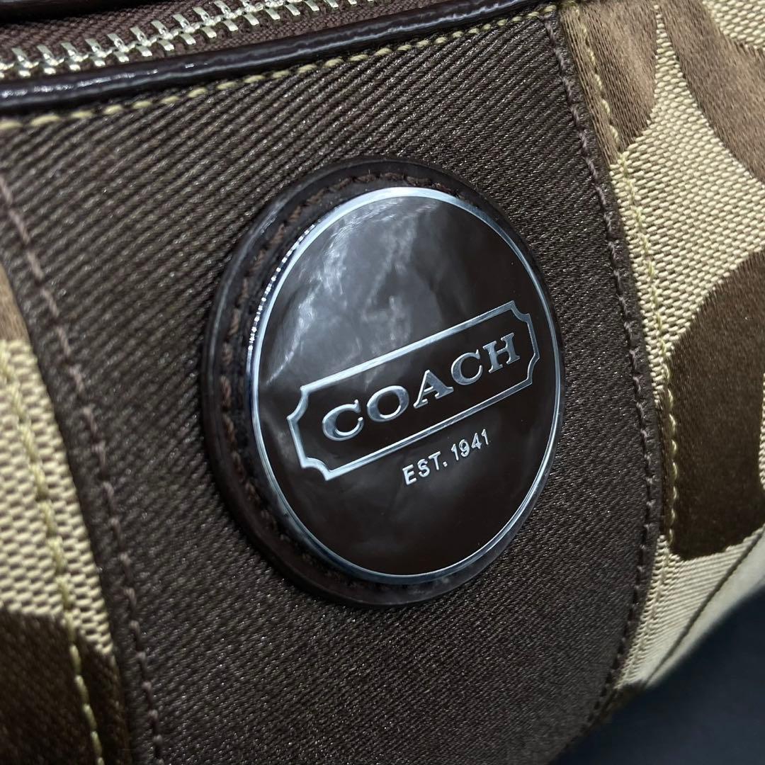 【美品】コーチ 2way ハンドバッグ ショルダー ブラウン 17439