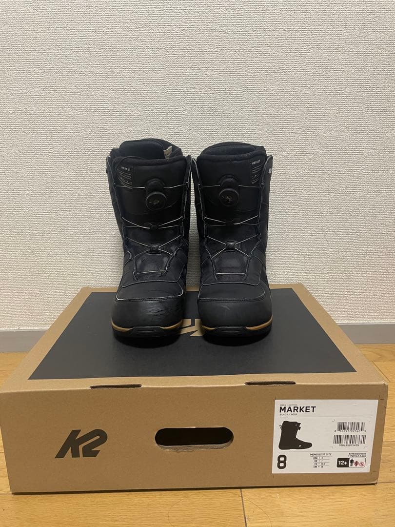 送料無料 K2 MARKET ブーツ ブラック　26cm (箱付)