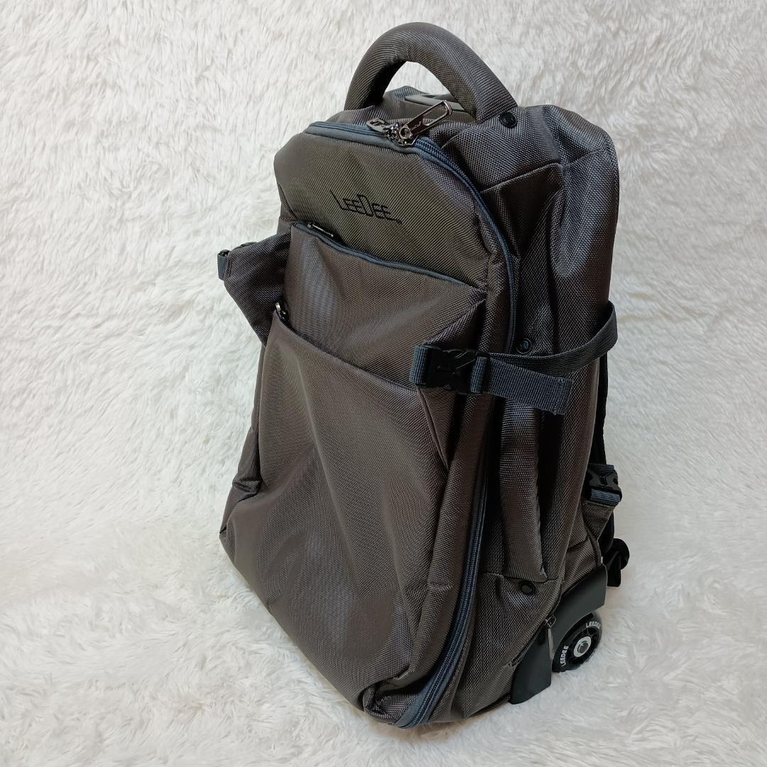 LeeDee 2way静音キャリーバッグ グレー 機内持込みサイズ キャスター付