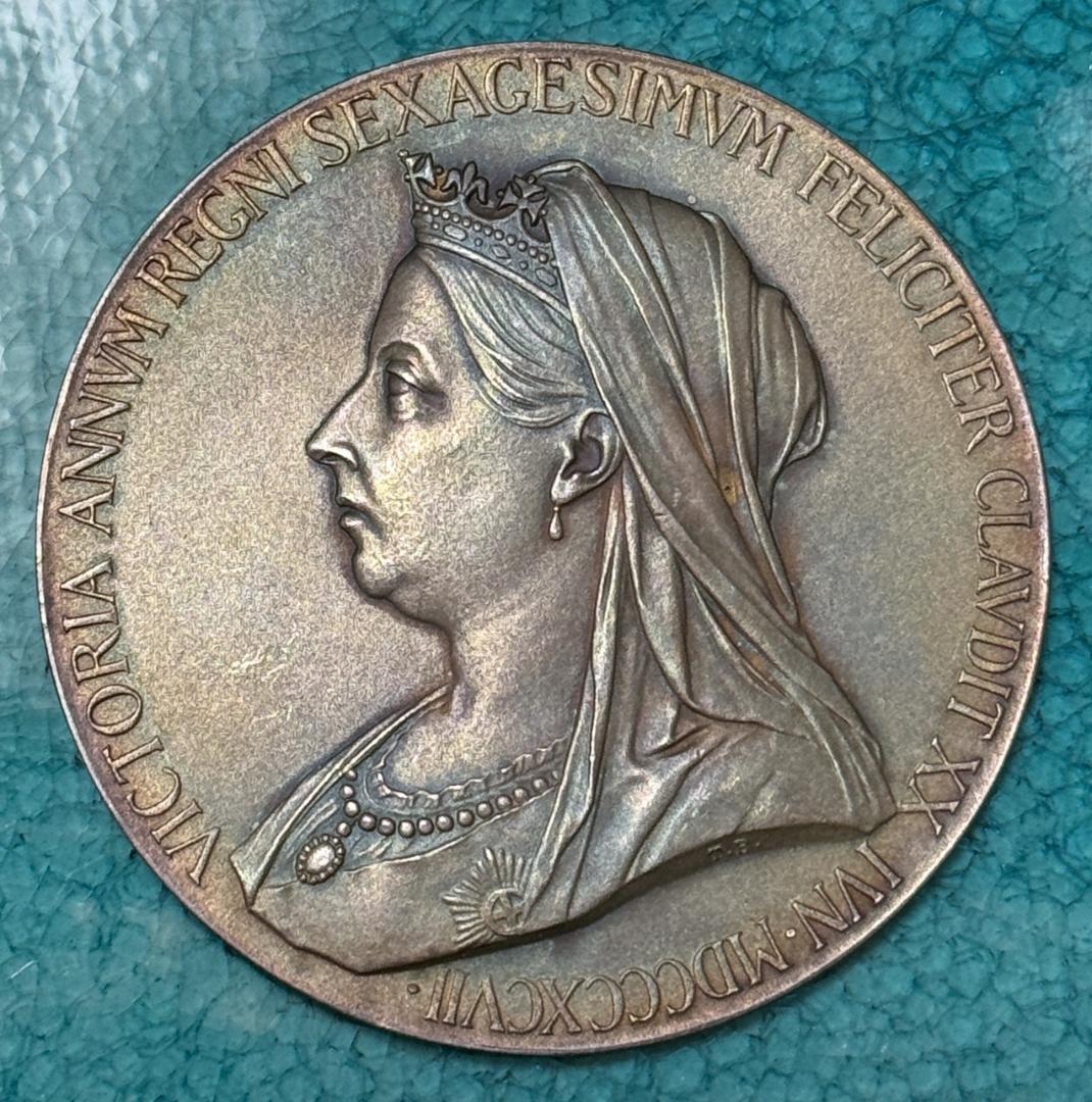 1897 イギリス ヴィクトリア ダイアモンド ジュビリー 大型 銀 メダル