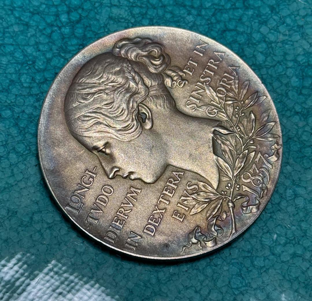 1897 イギリス ヴィクトリア ダイアモンド ジュビリー 大型 銀 メダル