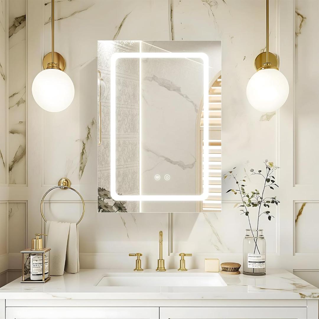 【Janboe】 LEDバスルームミラーキャビネット 50×70cm