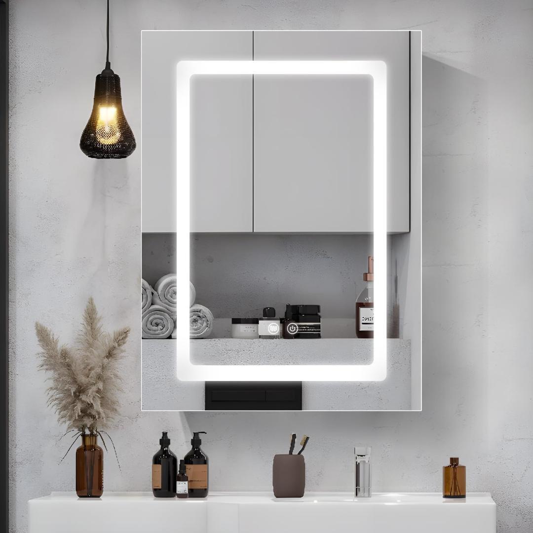 【Janboe】 LEDバスルームミラーキャビネット 50×70cm