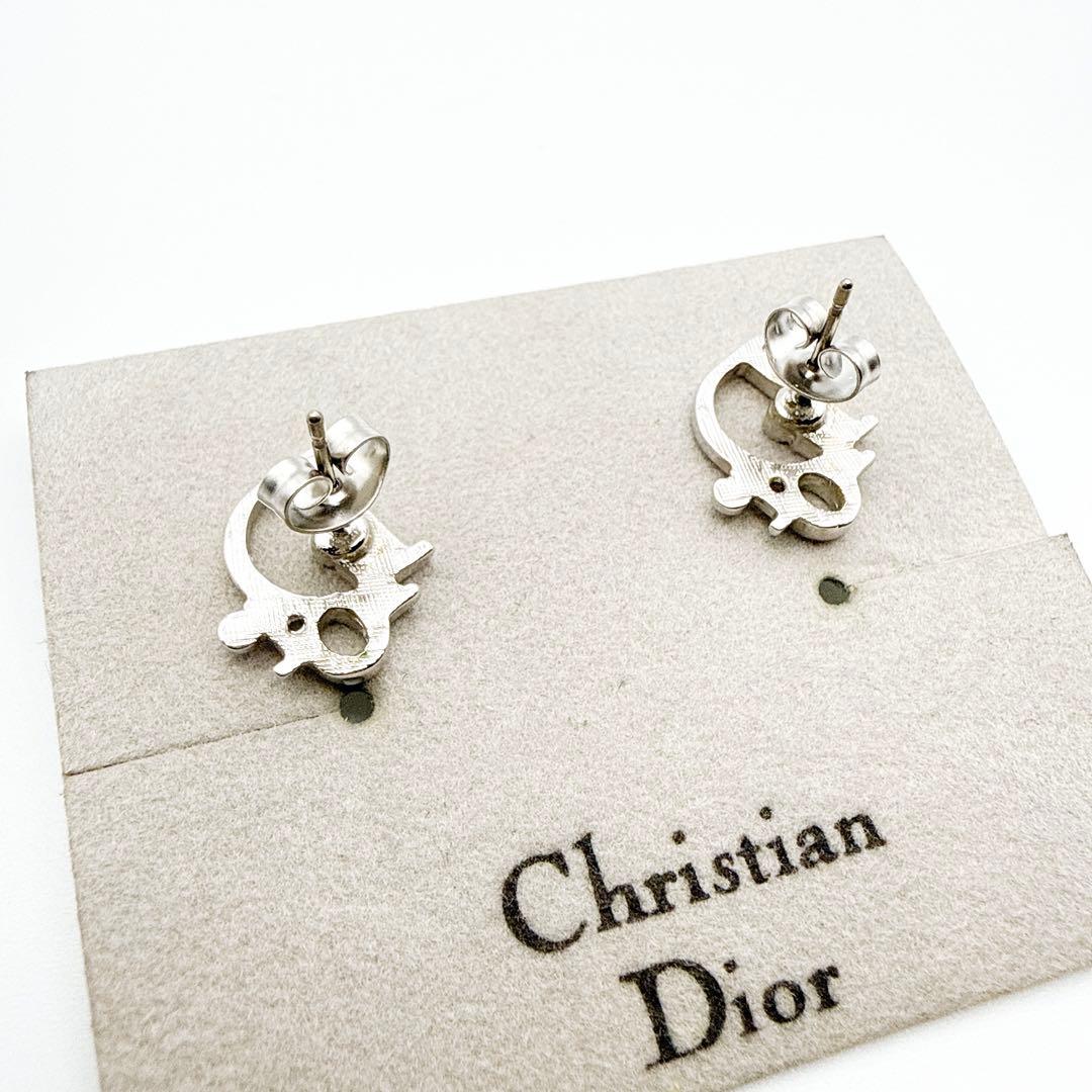 2955 極美品✨　Dior　ピアス　シルバー　CD ロゴ　希少　刻印　cm