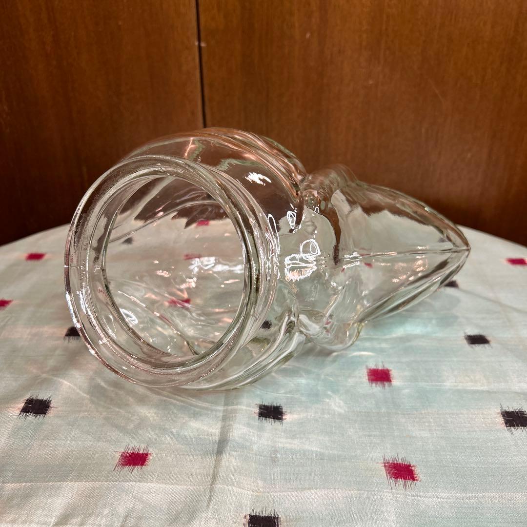 レアヴィンテージ古いガラスの大きくて重いカエル瓶/ジャー/ガラスドーム/伏せ瓶
