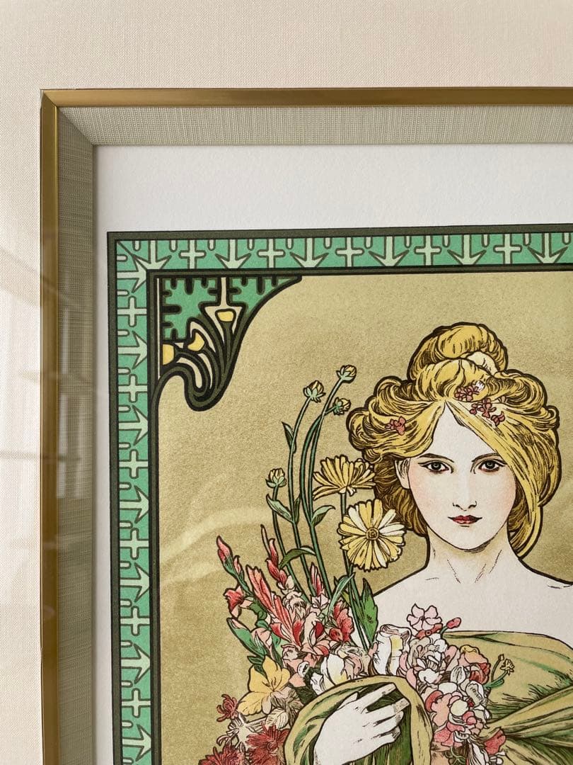 ミュシャ 四季 春1900 Var. 5 リトグラフ