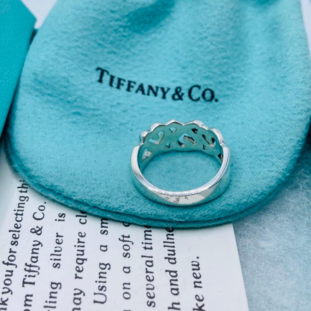 極美品✨　ティファニー　リング　11.5号　トリプルラビングハート　シルバー指輪