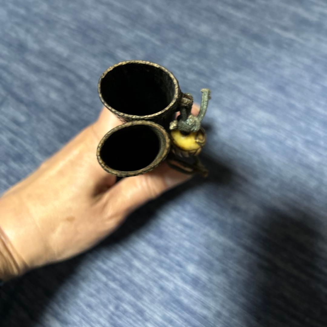 煙管入れ　タバコ入れ　骨董　時代物　アンティーク　工芸品