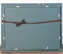 【真作】絵画　油彩4号　印象派風　山岳と湖の風景　アート作品　X51