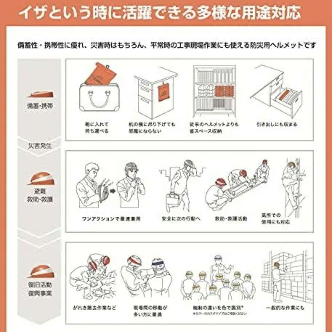 xxxxxx様　 防災用ヘルメット 折りたたみ式 IZANO2 ホワイト 新品