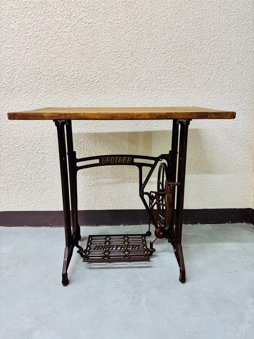 【最終値下】BROTHER 足踏みミシンテーブル アンティークテーブル　レトロ