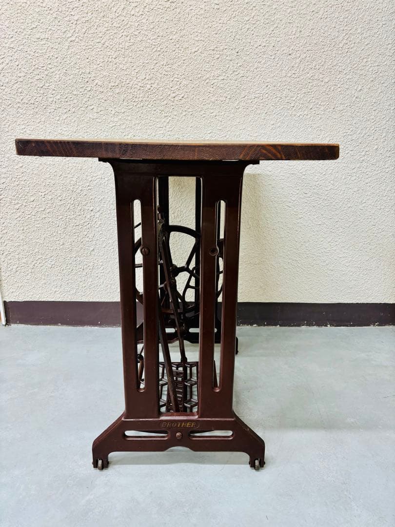 【最終値下】BROTHER 足踏みミシンテーブル アンティークテーブル　レトロ