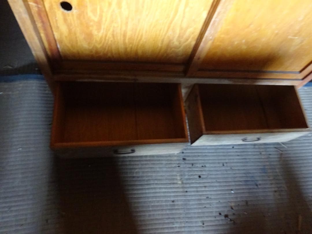 ★最終値 水屋　食器棚　アンティーク　レトロ　古民家蔵出　箪笥　古い家具 訳あり