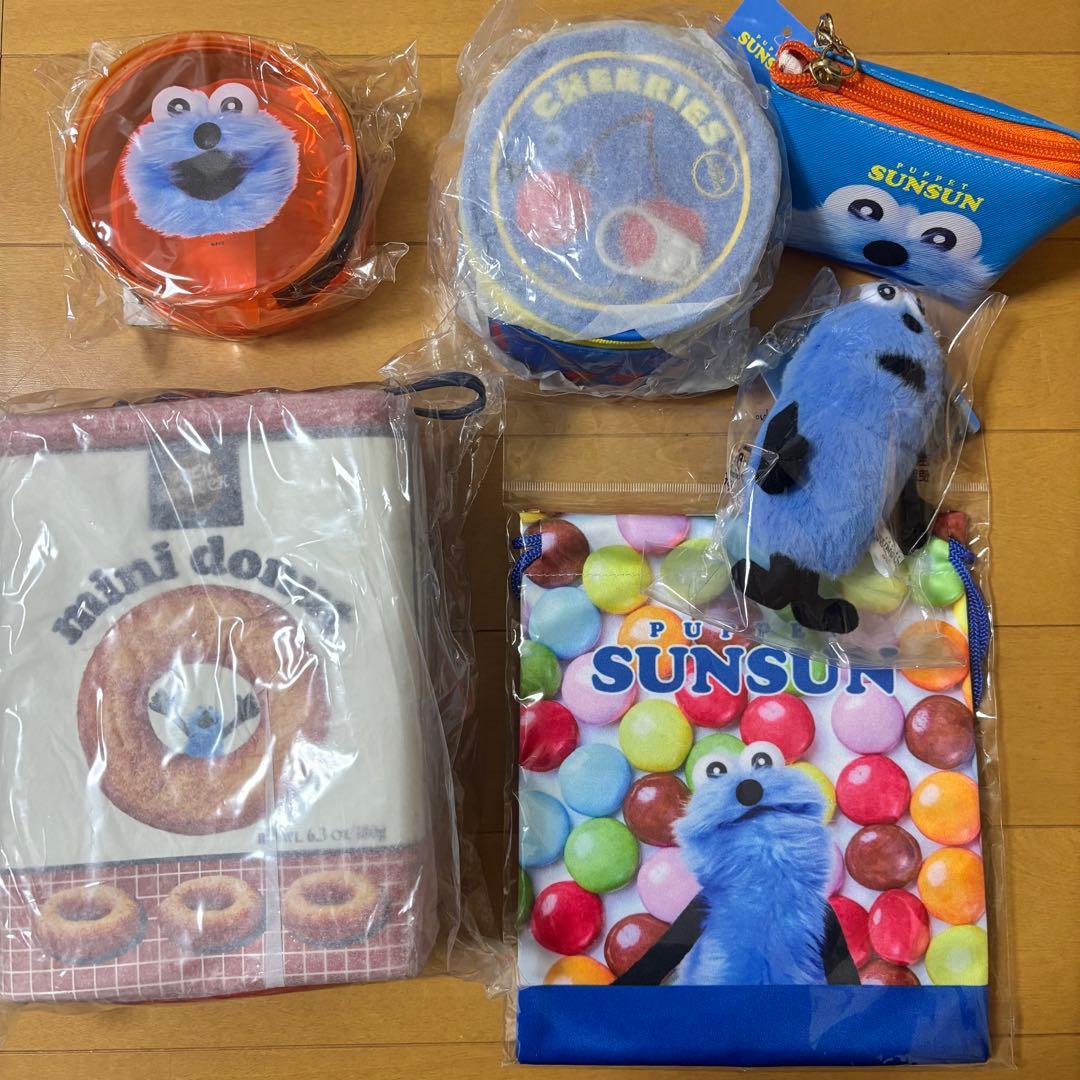 パペットスンスン グッズ レア ぬいぐるみ ポーチ 巾着