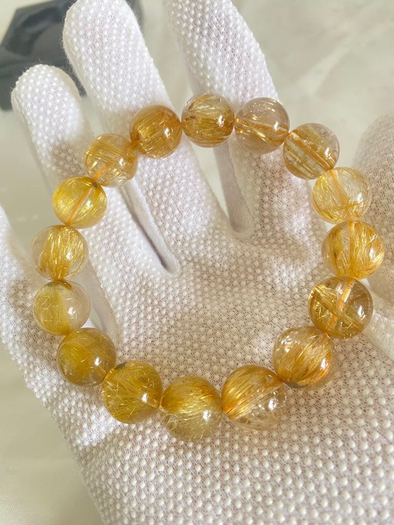 taka ) 5A級　天然　超大玉　タイチンルチルクオーツ ブレスレット
