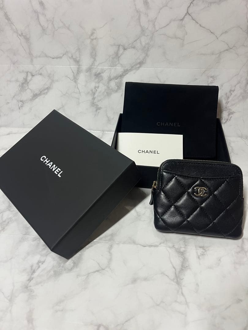 CHANEL ケース マトラッセ 黒 正規品 箱付き