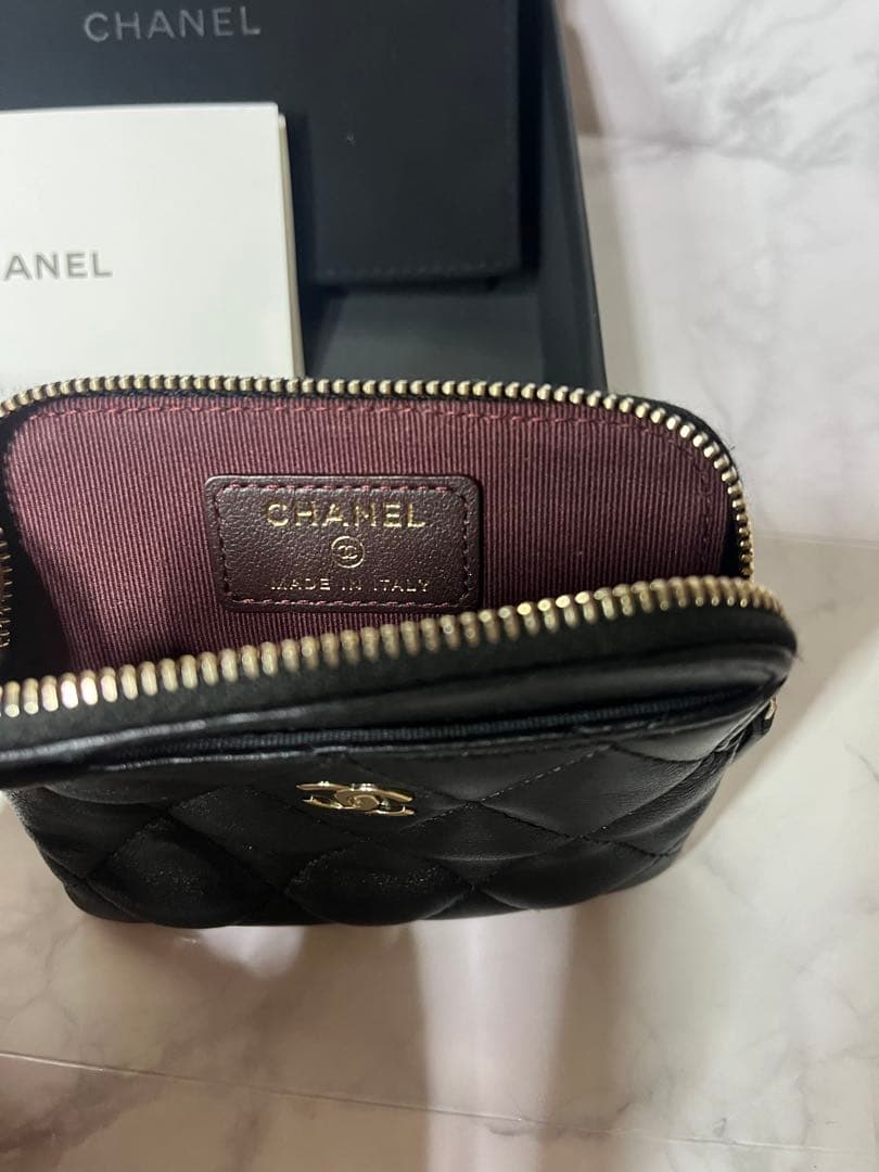 CHANEL ケース マトラッセ 黒 正規品 箱付き