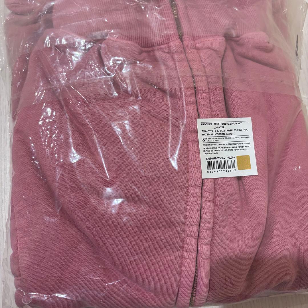aespa pink hoodie ウィンター ピンクフーディー