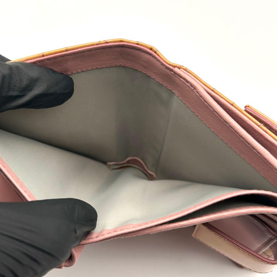 Christian Dior ディオール 二つ折り財布 エナメル レザー 良品