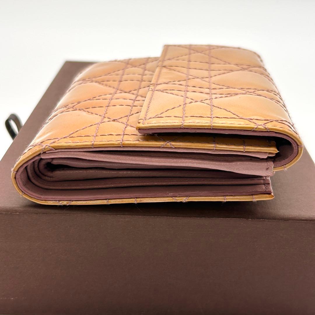 Christian Dior ディオール 二つ折り財布 エナメル レザー 良品