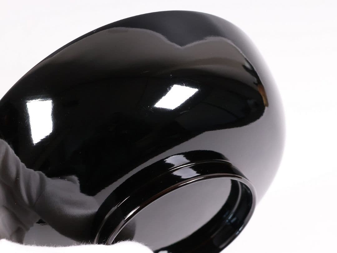 【CM396】天然木漆塗 菊桐鳳凰金蒔絵 黒塗 煮物椀 1客 昭和期 木製漆器