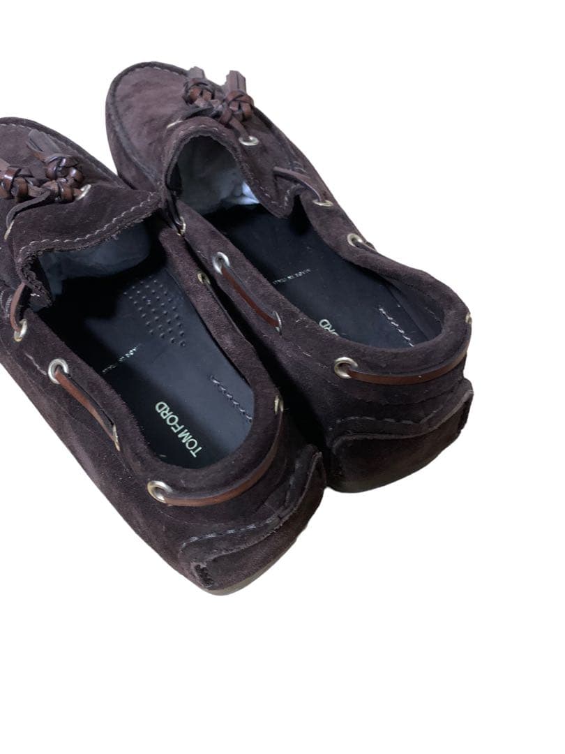 TOM FORD スエード タッセルローファー モカシン ブラウン サイズ7