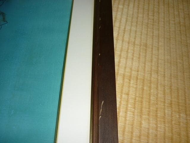 美品1980年代作 真作（一点もの）木製額装◆安藤岬「黄色のストール」パステル画