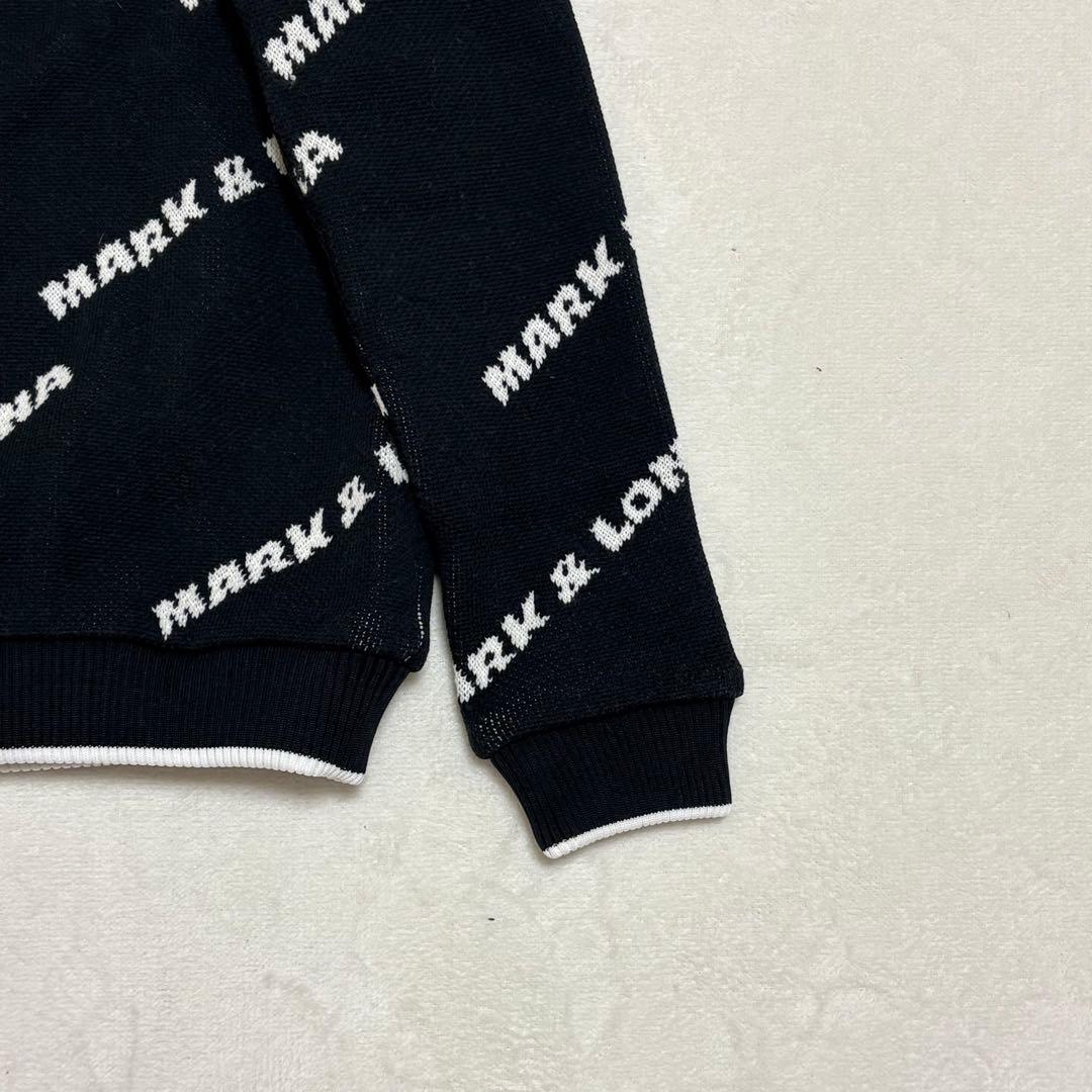 MARK & LONA マーク＆ロナ ロゴ　ニット スウェット ブラック 38