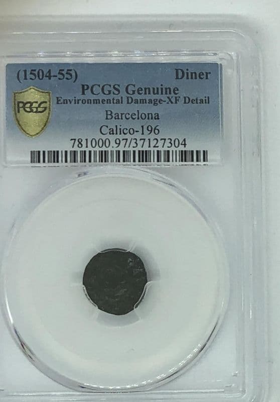 1504-1555 スペイン バルセロナ ダイナーPCGS XF