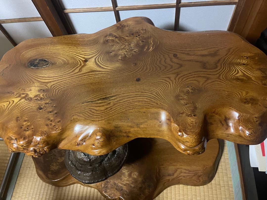 木製テーブル さるのこしかけ