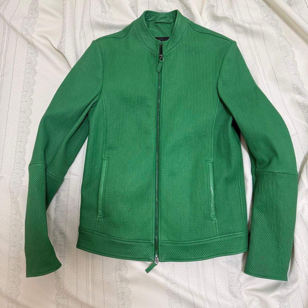 ト*ラ様 定価約30万円【未使用品】EMPORIOARMANI グリーン レザー