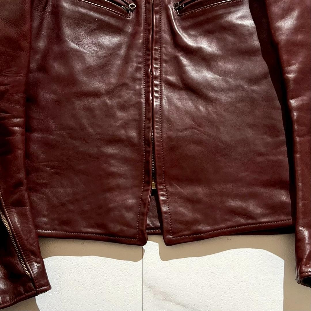 希少　エアロレザー　ボードレーサー　アルパカインナー　馬革　ホースハイド　赤茶