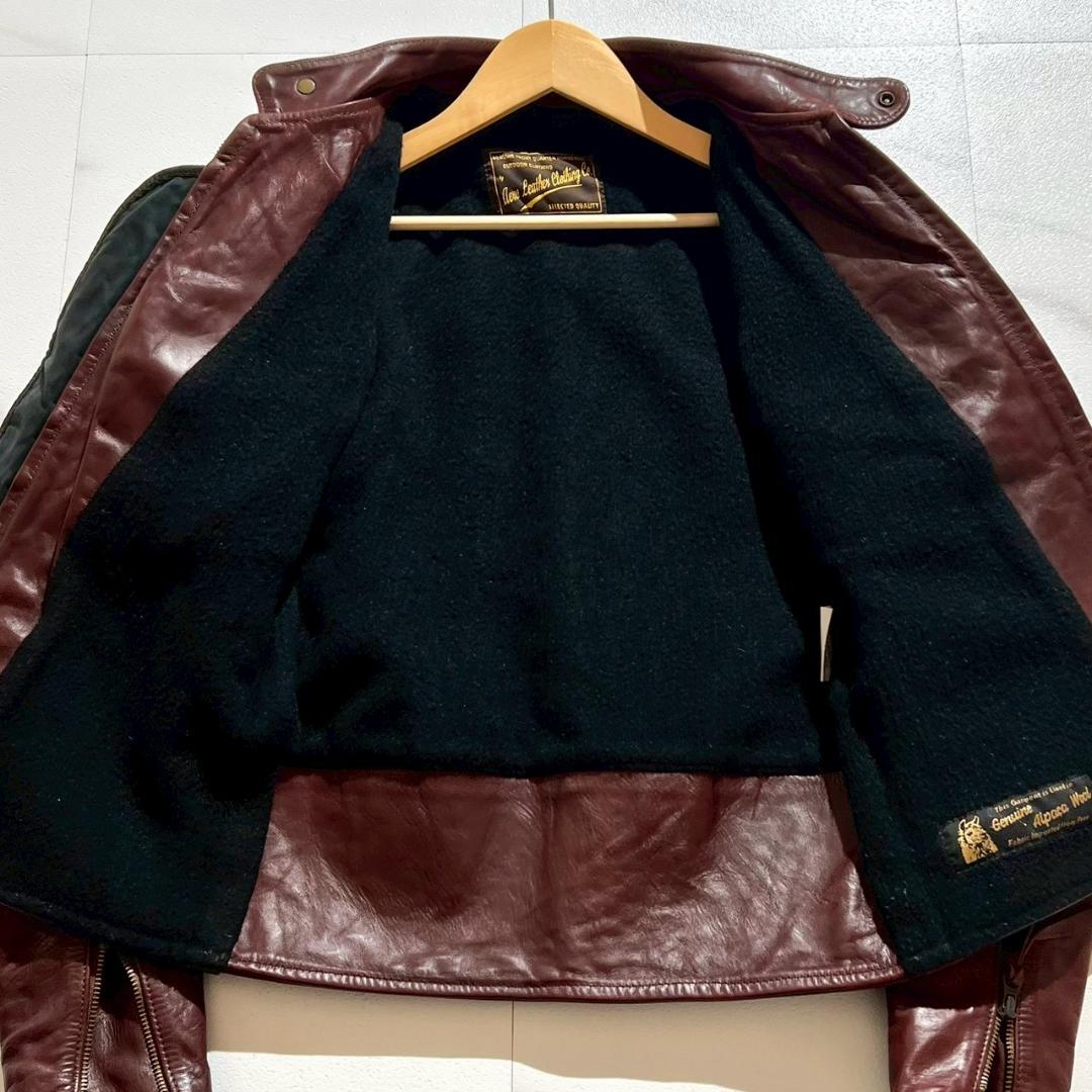 希少　エアロレザー　ボードレーサー　アルパカインナー　馬革　ホースハイド　赤茶