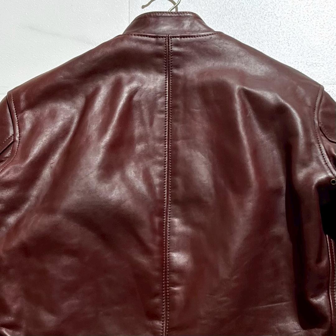 希少　エアロレザー　ボードレーサー　アルパカインナー　馬革　ホースハイド　赤茶