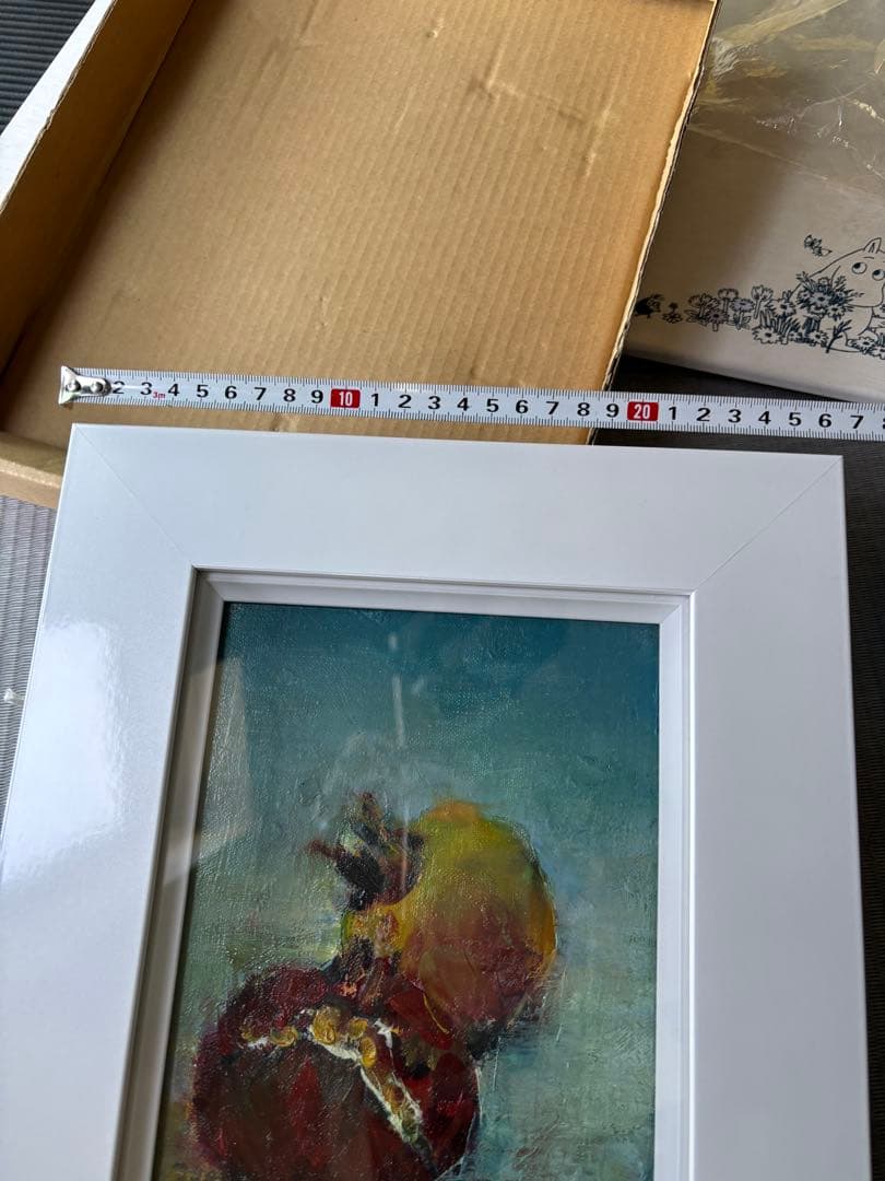 果物の油彩画 Sato作 白フレーム