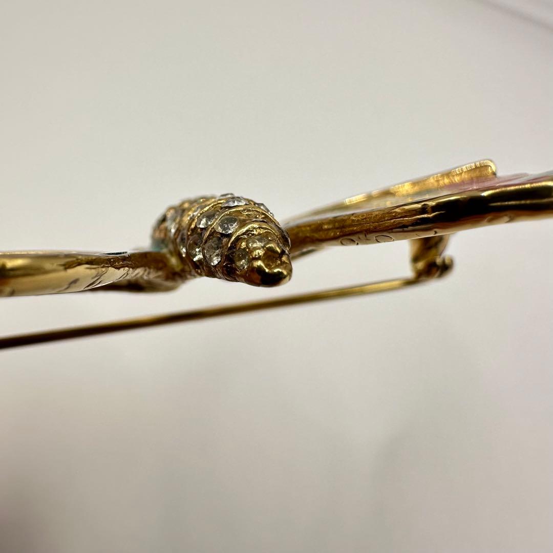 【希少】CINER サイナー ブローチ バタフライ ラインストーン マルチカラー