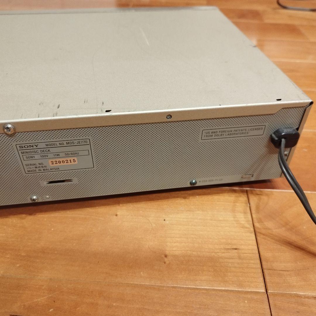SONY MDデッキ MDS-JE770