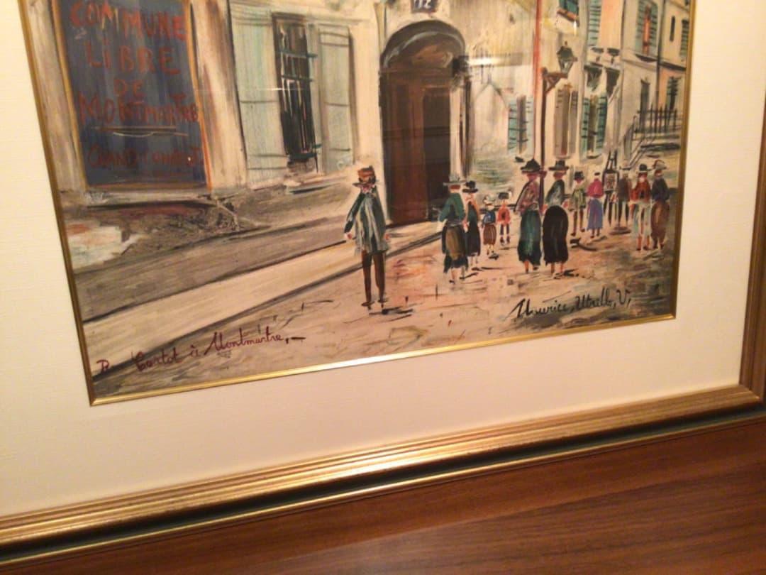 モーリス・ユトリロ「モンマルトルのコルト通り」1966年　オリジナルリトグラフ