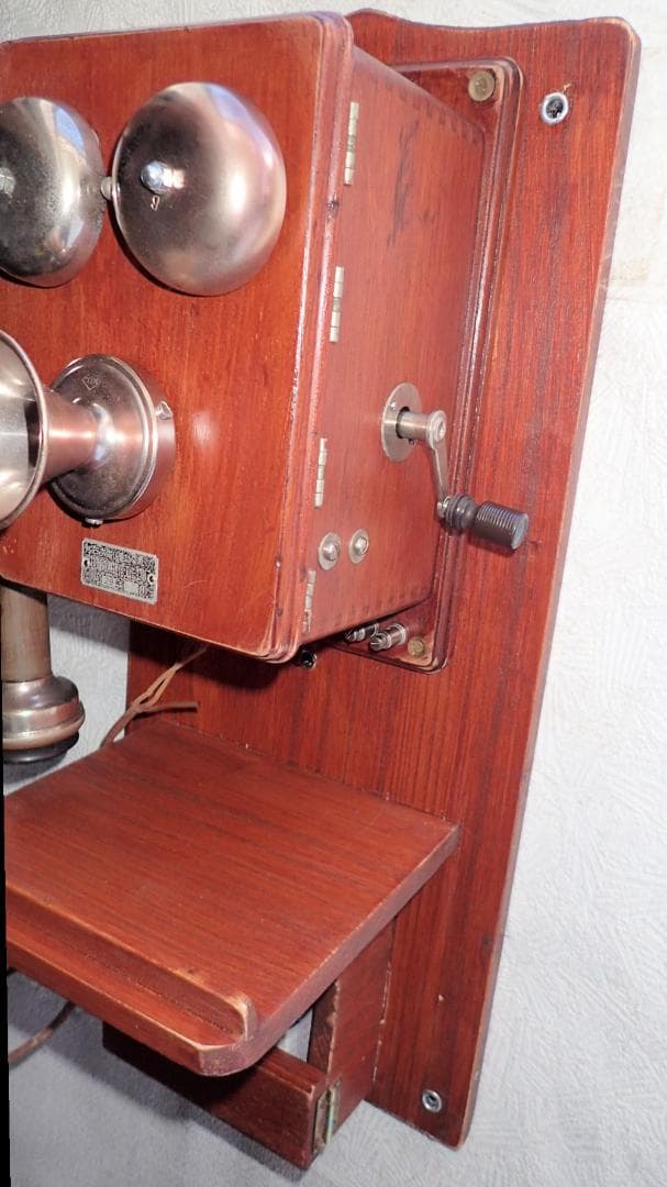昭和レトロ デルビル磁石式壁掛電話機　ベル（電鈴）鳴ます　アンテーク・インテリア