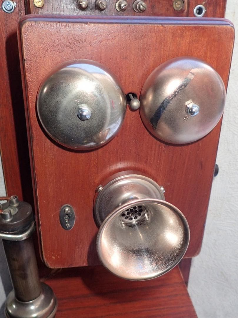昭和レトロ デルビル磁石式壁掛電話機　ベル（電鈴）鳴ます　アンテーク・インテリア