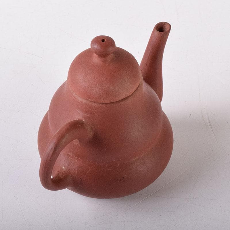 中国　紫砂　朱泥　小さな急須　茶壷　在銘　C　R7935