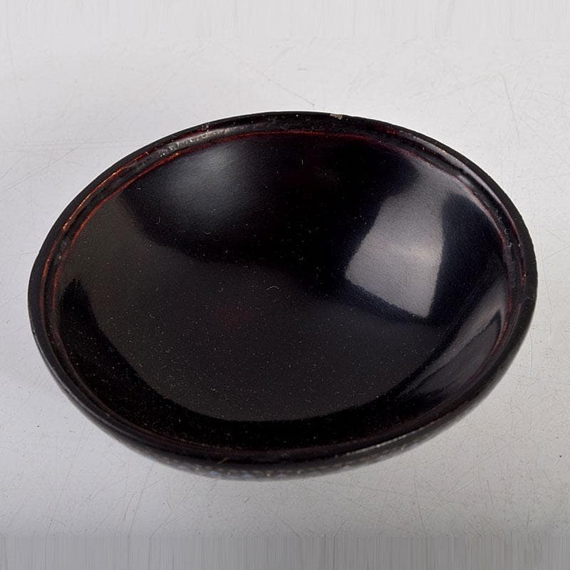 茶道具　黒漆　青貝　螺鈿装飾　香合　時代箱　V　8831