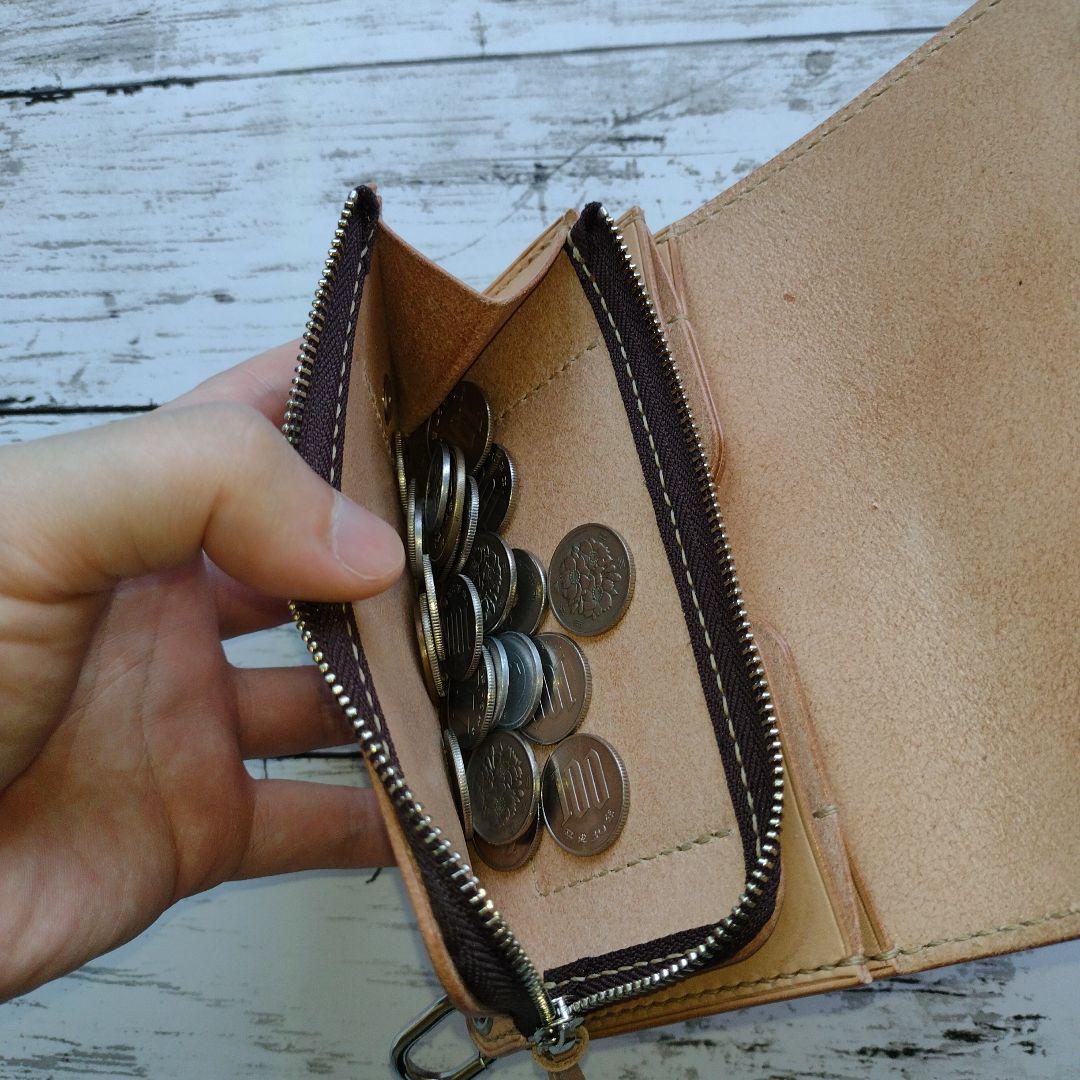 3層　ミドルトラッカー　ウォレット　財布　本革