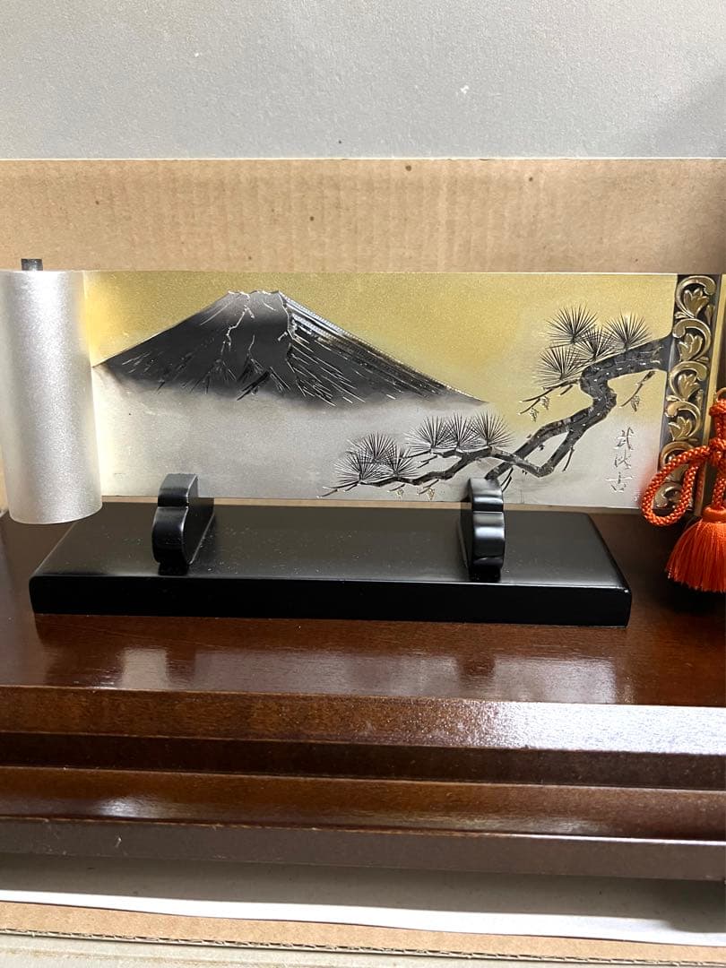 銀製 巻物 富士山 7号 SILVER999 純銀