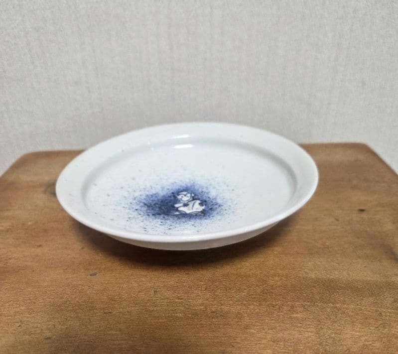 加藤静允氏　吹き墨　サル　猿　中皿