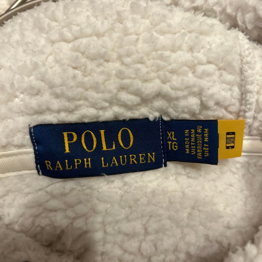 【美品】POLO RALPH LAUREN ポロベア刺繍ロゴパーカー 古着 XL